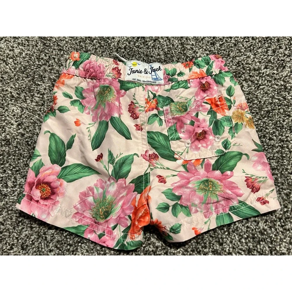 Kk26 Janie and‎ Jack swimming swim trunks shorts 6-12 months pool beach vacation